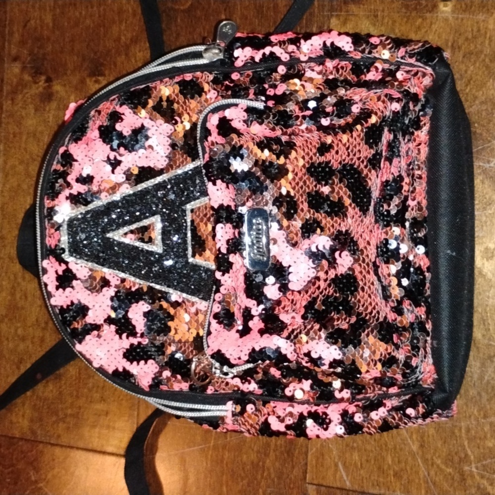 Justice Mini back pack with initial A🫶